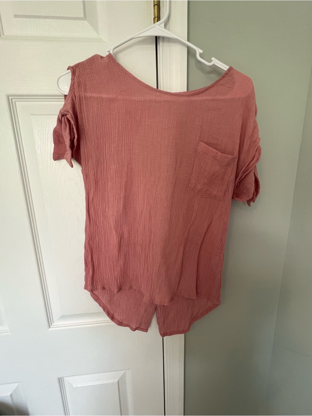 Mine Dusty Rose Short-Sleeve Pocket Top
